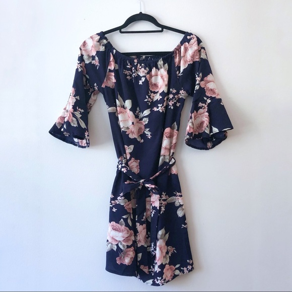 NWOT Off Shoulder Floral Shift Dress | Medium - Picture 2 of 3